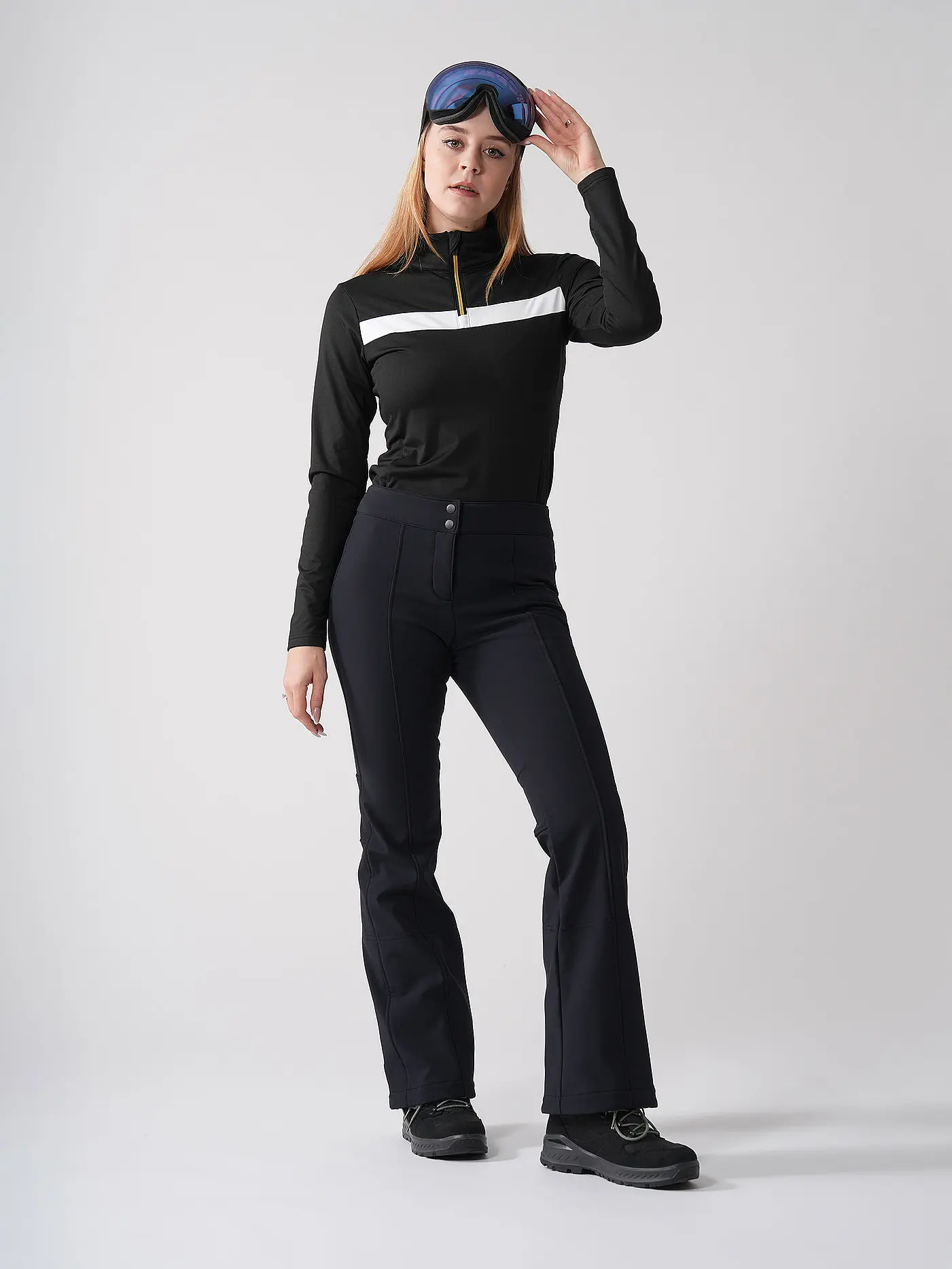 PHENIX | Damen Unterzieh Zipshirt Gold Accent | 